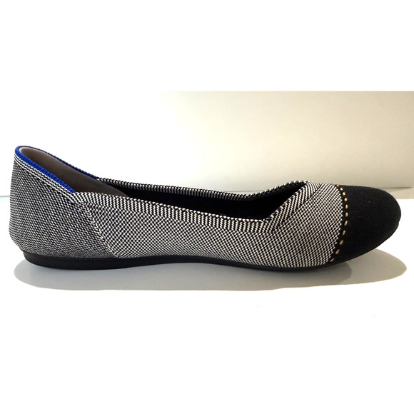 Rothy’s The Flat Size 9 Black Cap Round Toe Washable Eco Friendly Slip Ons - Picture 4 of 10